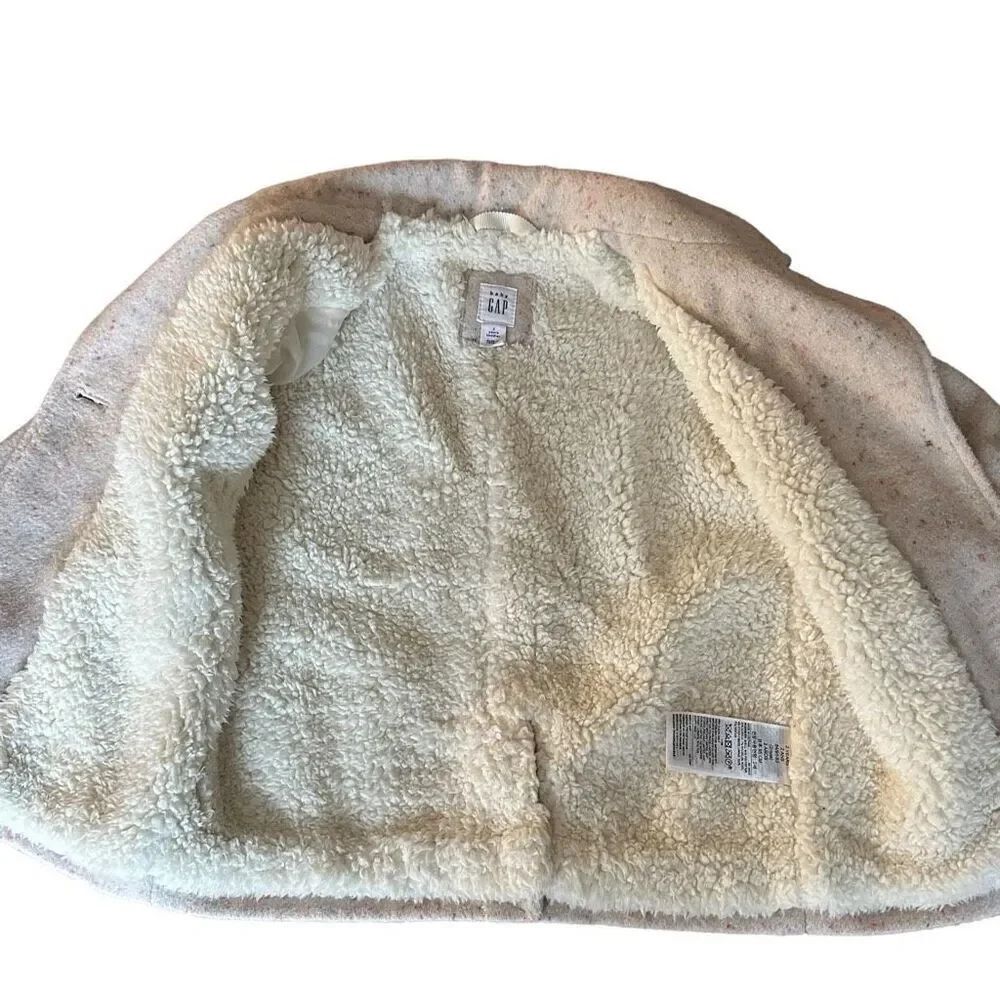 Gap Toddler Speckle Sherpa-Lined Car Coat size 2T - Picture 7 of 11